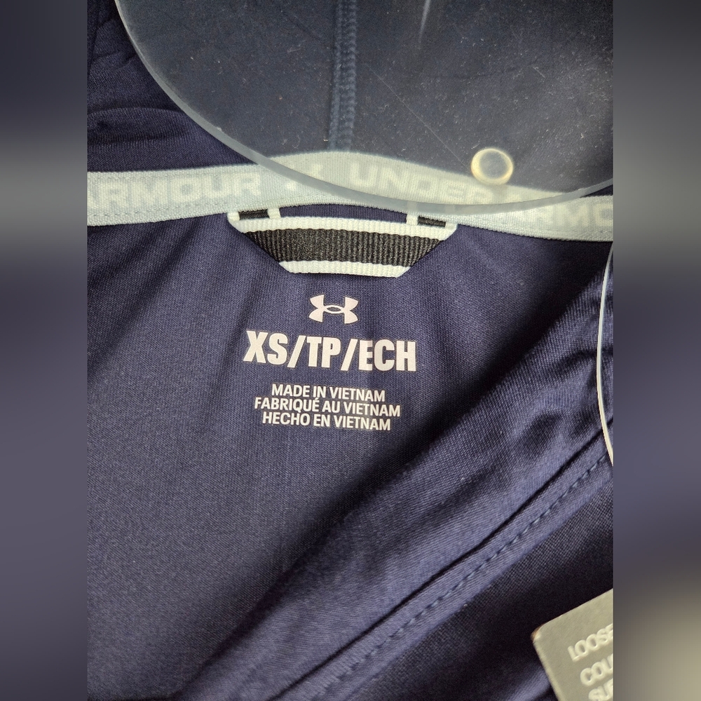 Under Armour Knockout Hoodie Womens XS Blue Long Sleeve Pullover Notre Dame Logo - Picture 4 of 6
